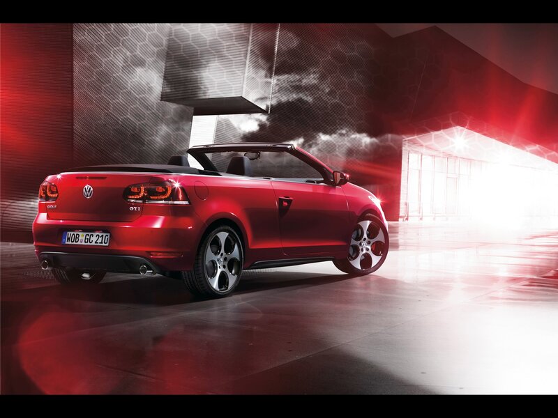 Red Volkswagen Golf GTI Cabriolet