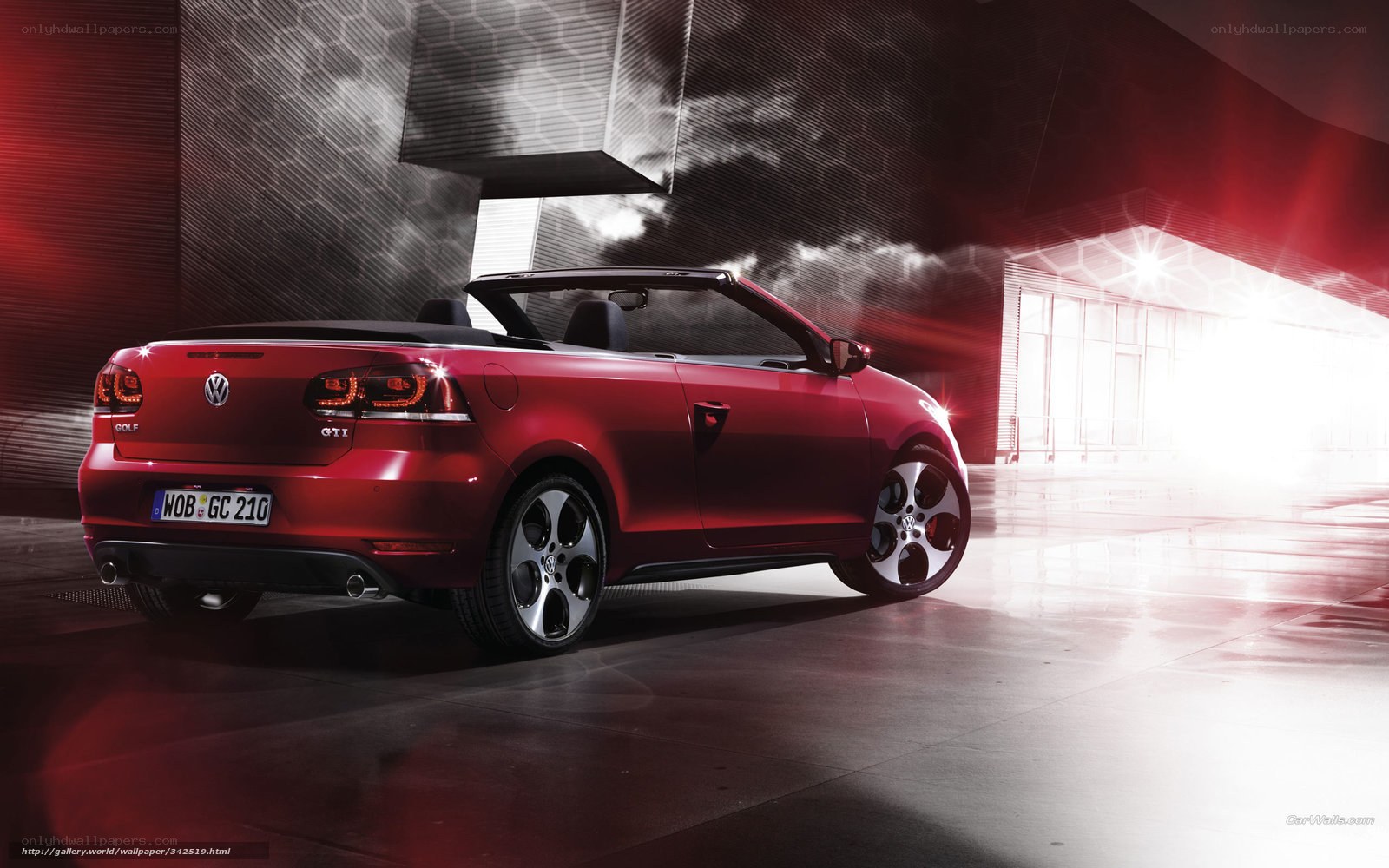 Red Volkswagen Golf GTI Cabriolet