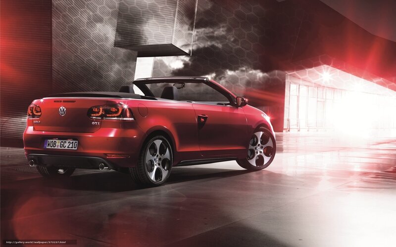 Red Volkswagen Golf Gti — Dramatic, Photograph, Car, Building