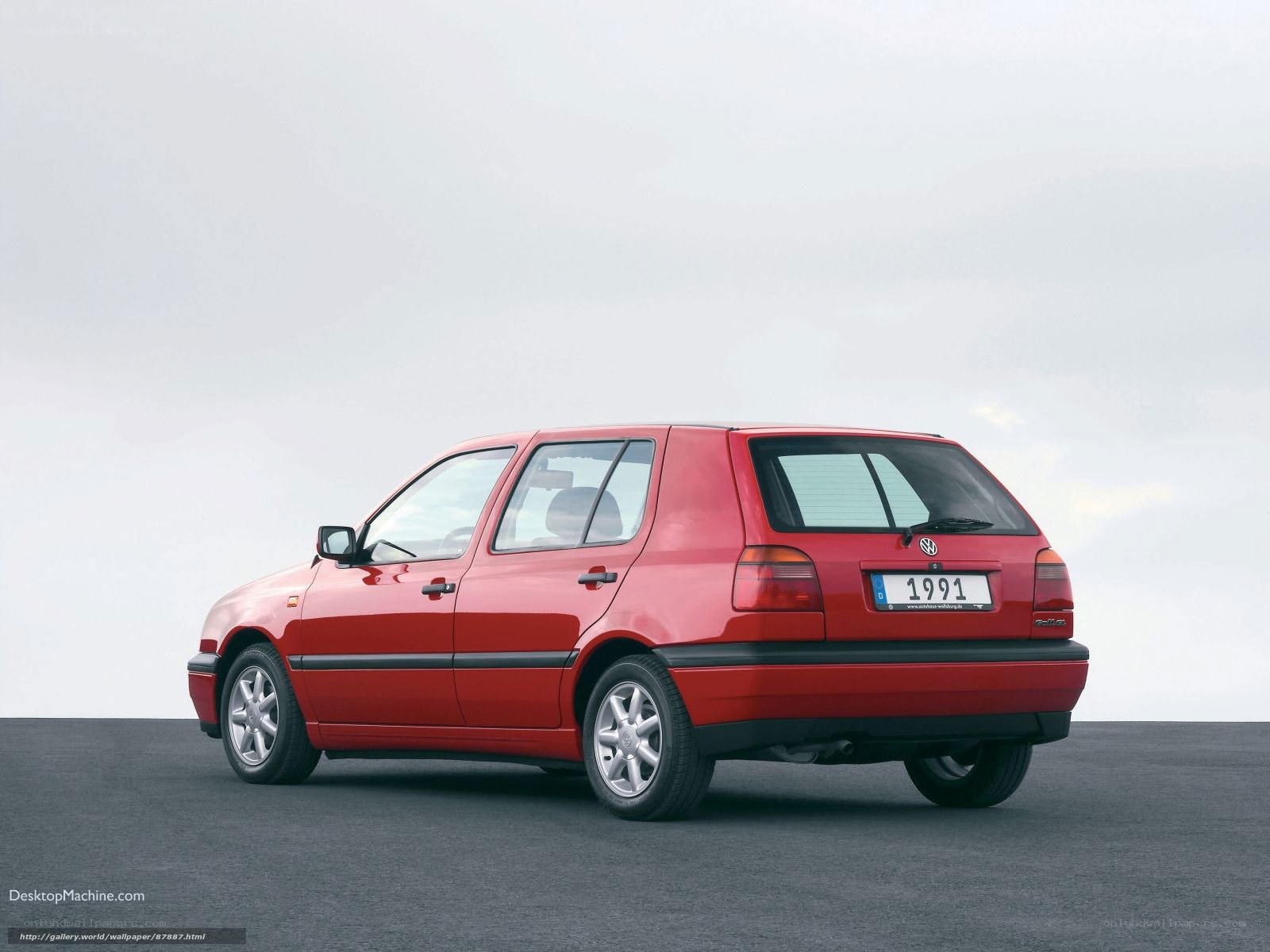 red volkswagen golf iii