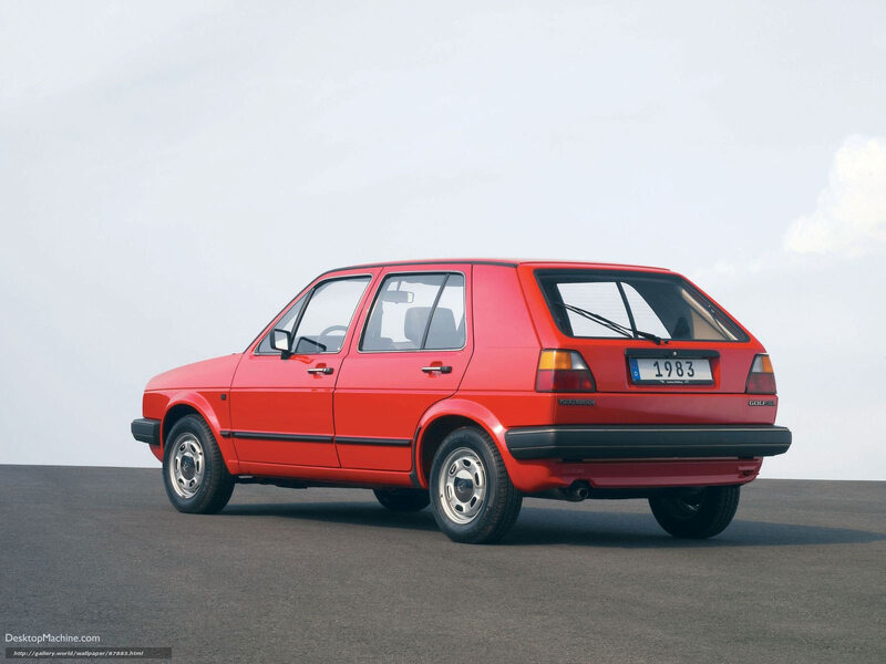 Red Volkswagen Golf — Neutral, Photograph