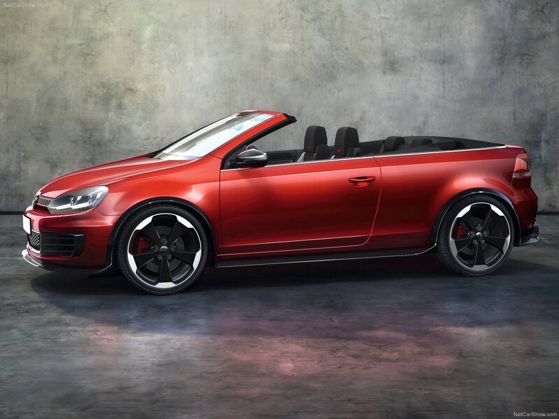 Red Volkswagen Golf R Cabriolet