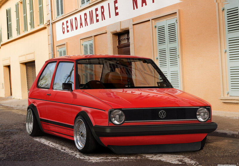 Red Volkswagen Golf