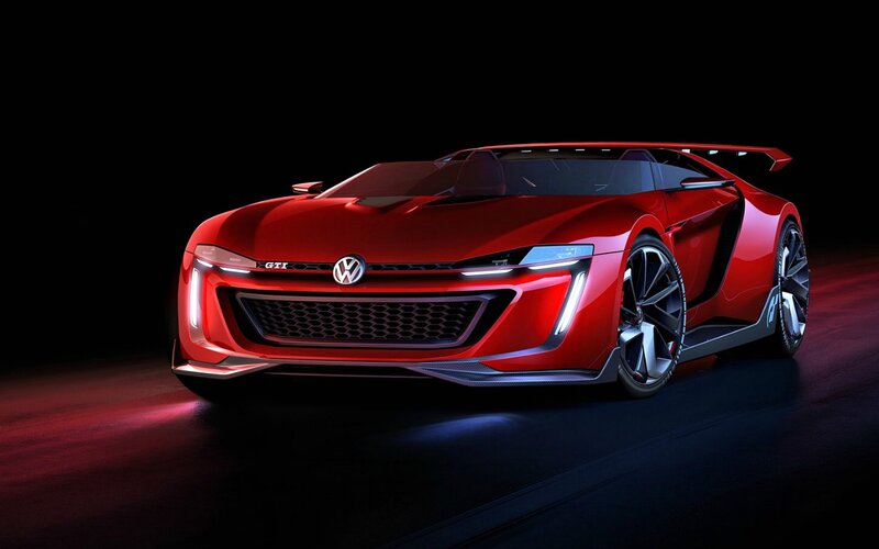 Red Volkswagen Gti Concept — Dramatic