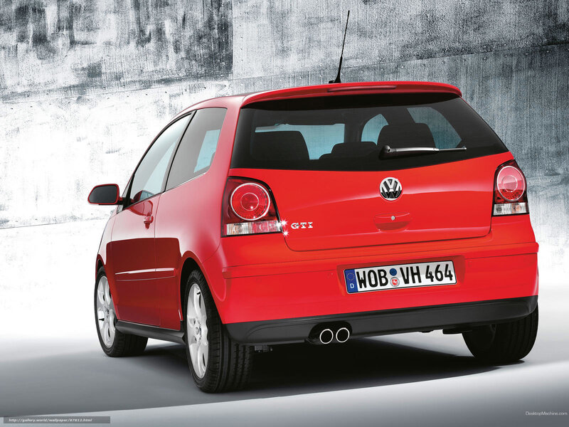 Red Volkswagen GTI rear view