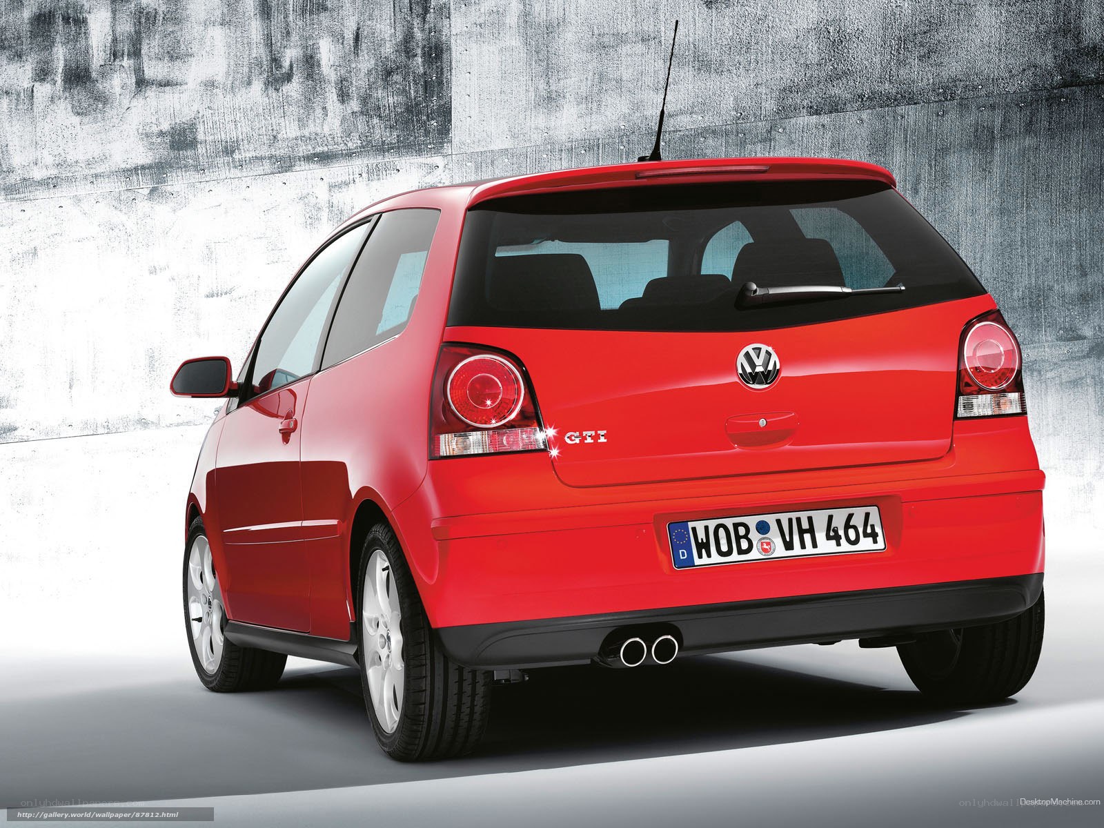 Red Volkswagen GTI rear view