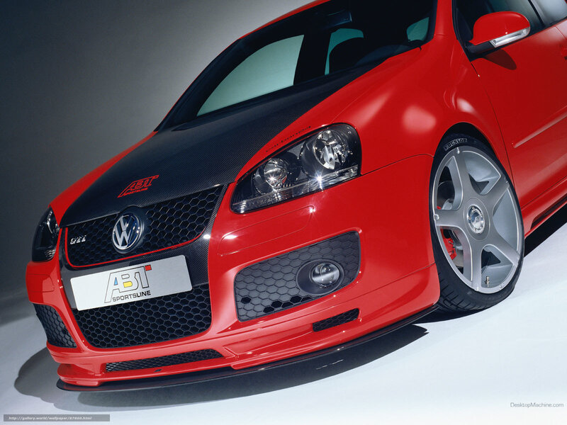 red volkswagen gti with abt sportsline