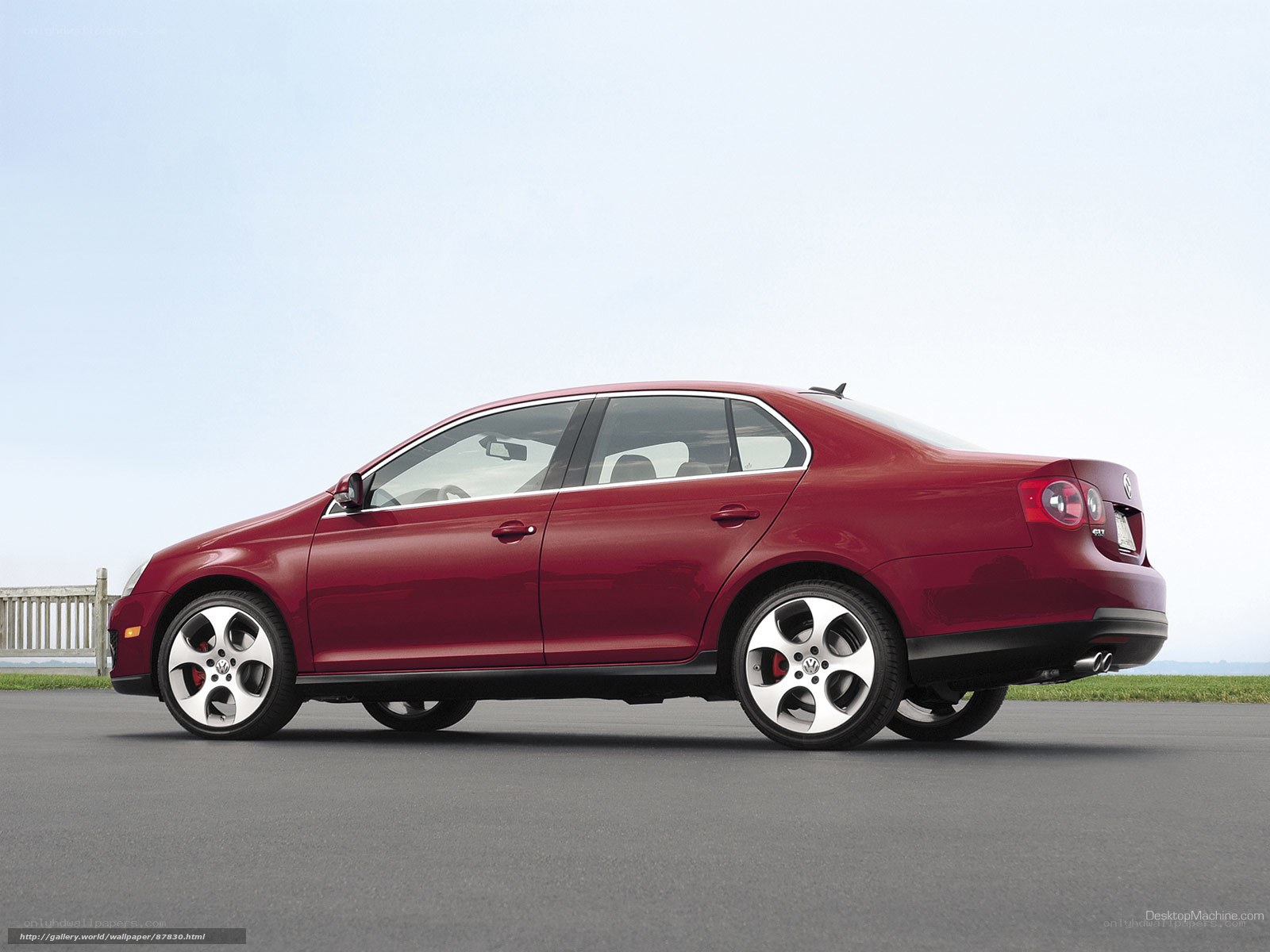 red volkswagen jetta glt