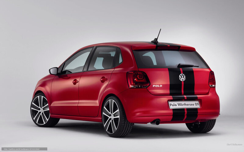 Red Volkswagen Polo Car — Neutral