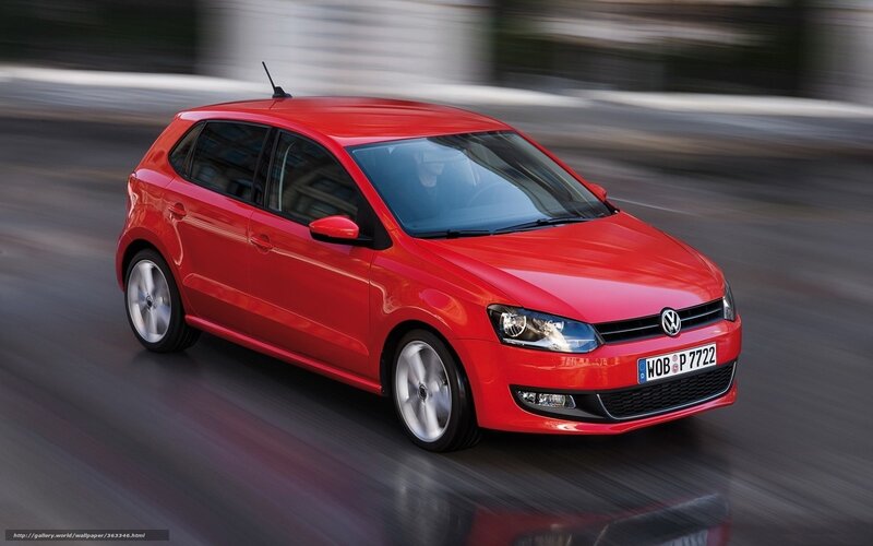 Red Volkswagen Polo