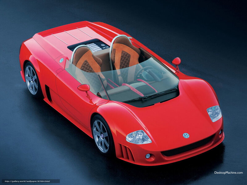 Red Volkswagen W12 Roadster