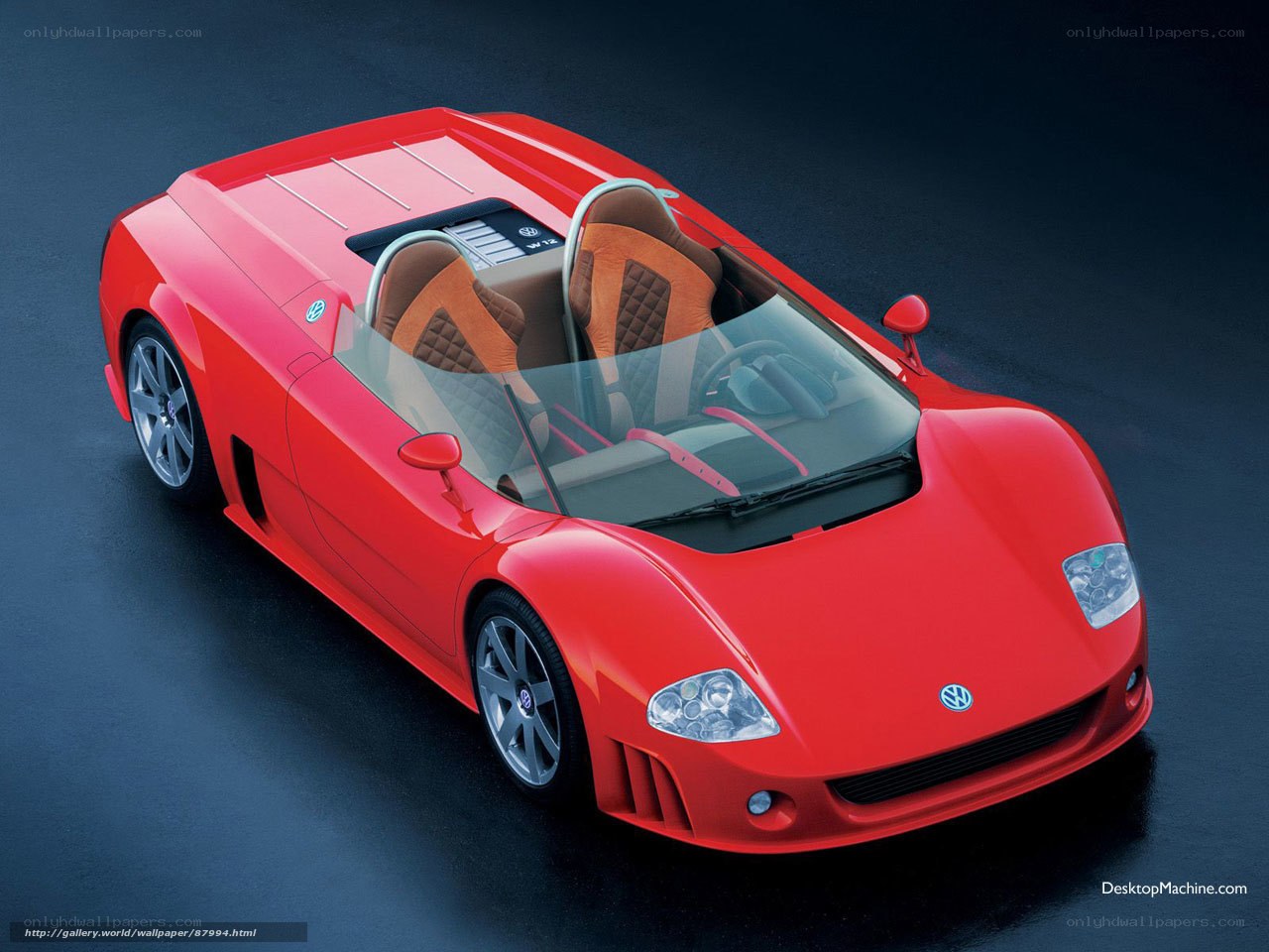 Red Volkswagen W12 Roadster