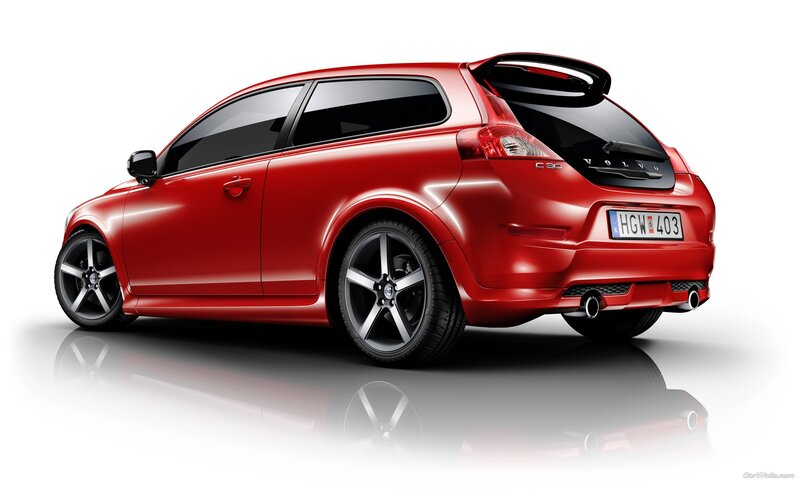 red volvo c30 hatchback