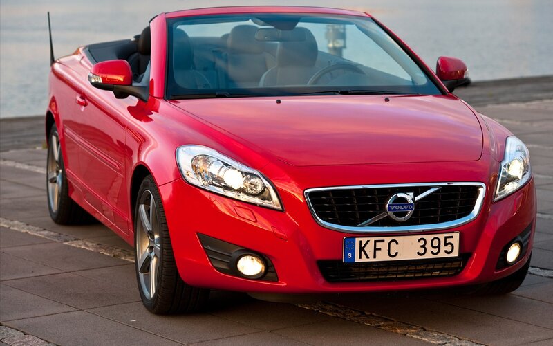 Red Volvo C70 convertible
