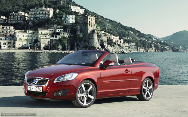 Red Volvo C70 convertible