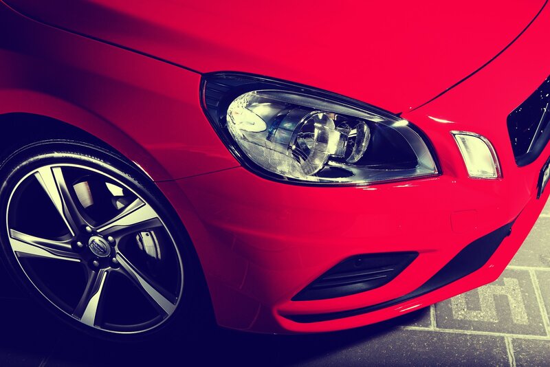 Red Volvo Car Front