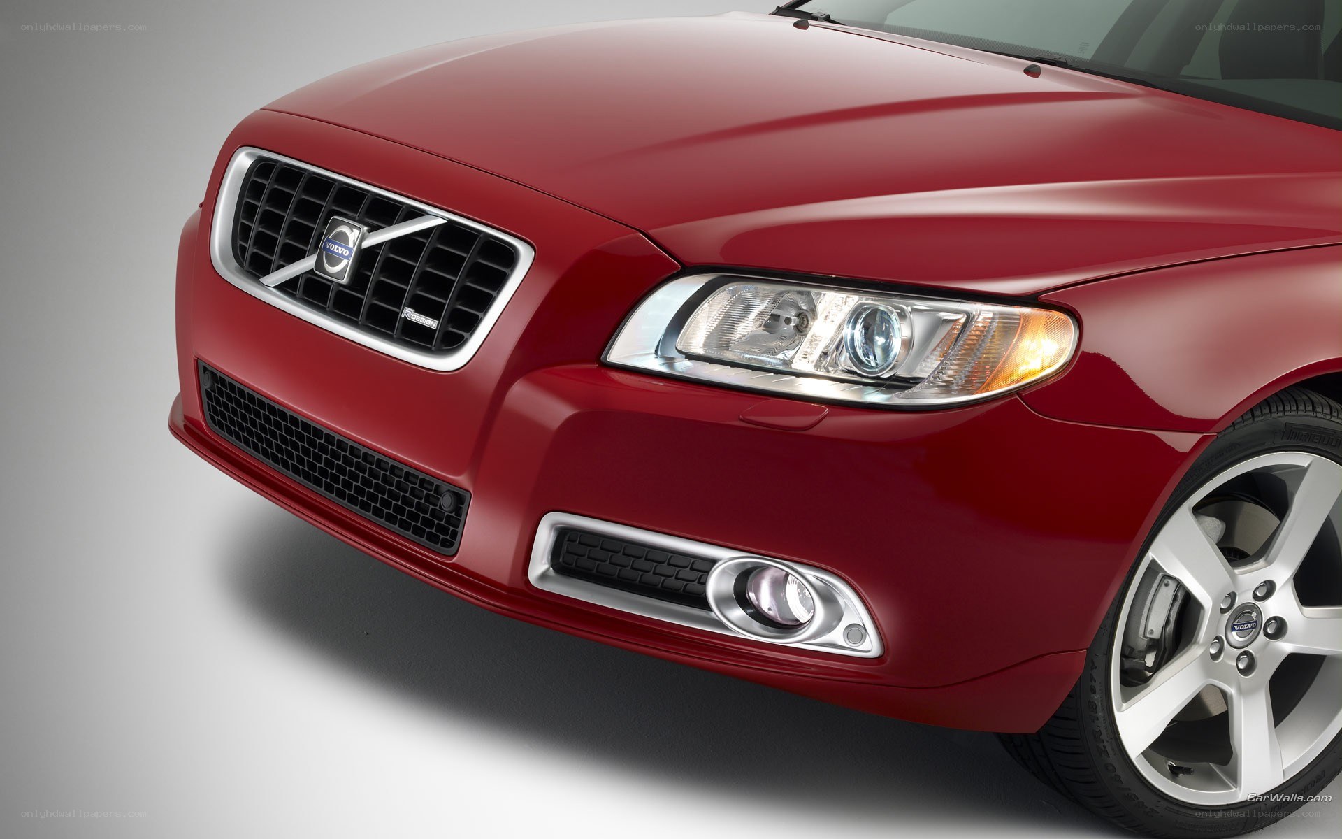 red volvo car front view