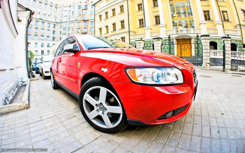 Red Volvo Car — Urban