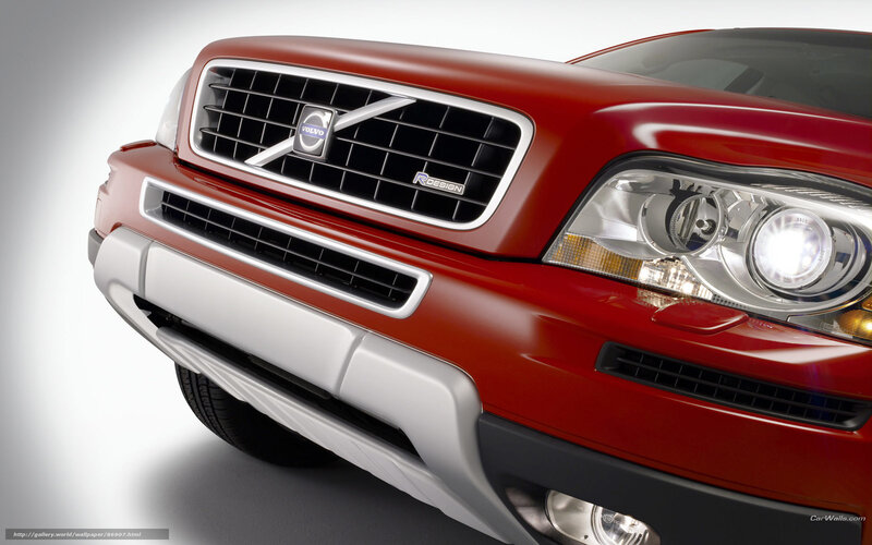 Red Volvo front grille