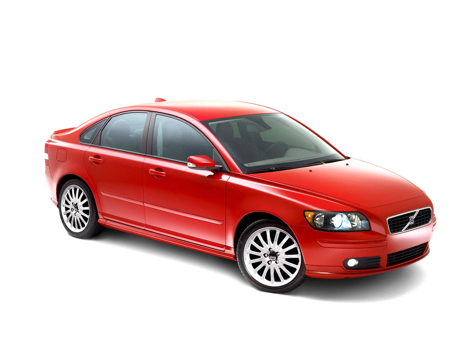 Red Volvo S40 sedan