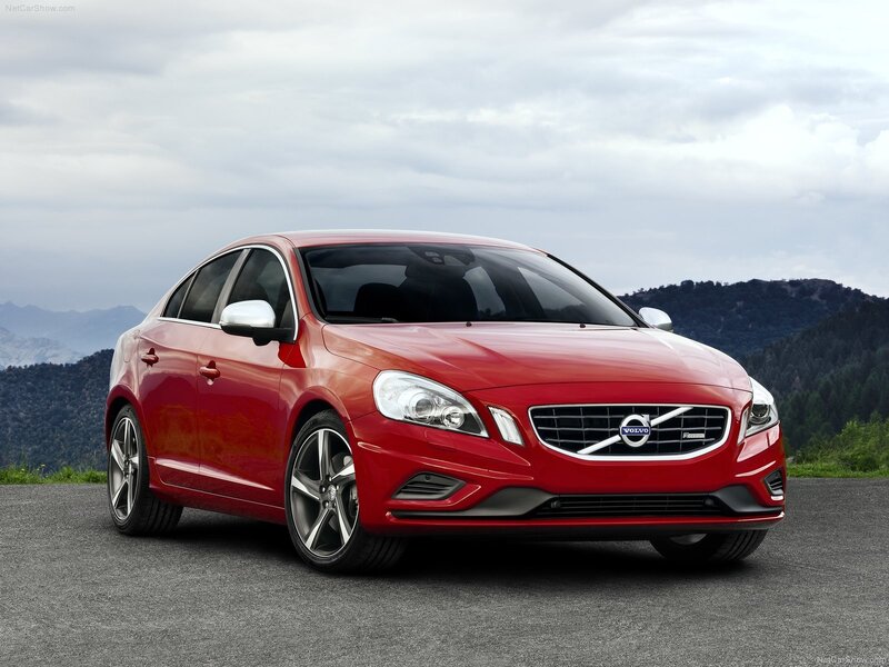 Red Volvo S60 sedan