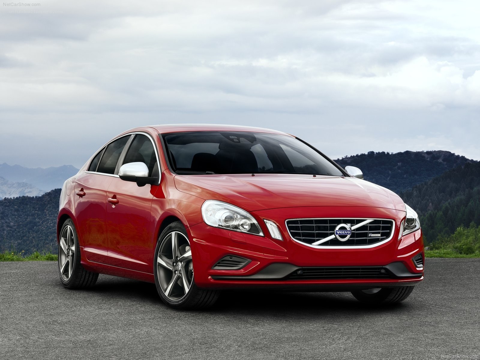 Red Volvo S60 sedan