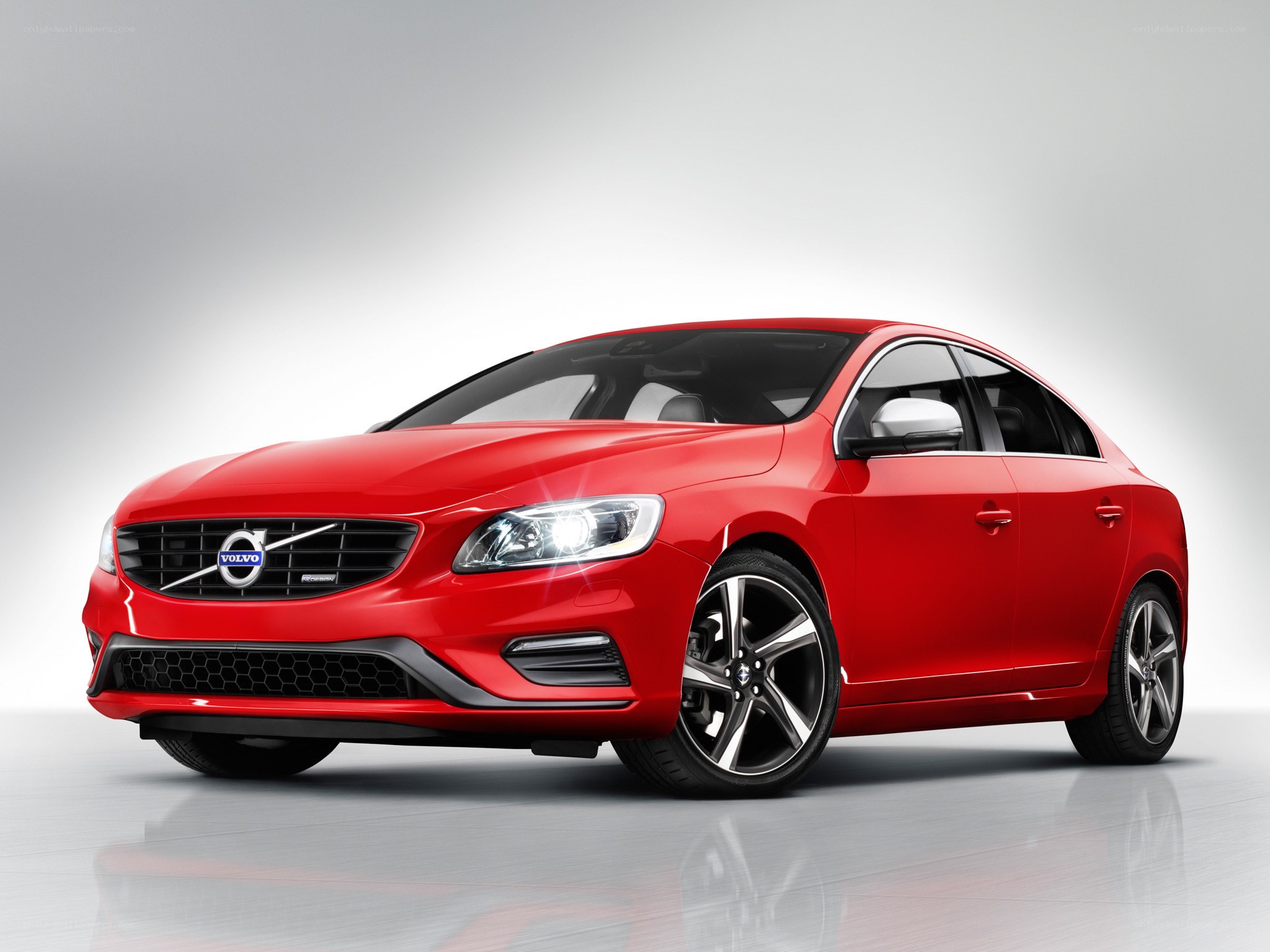 Red Volvo S60 sedan