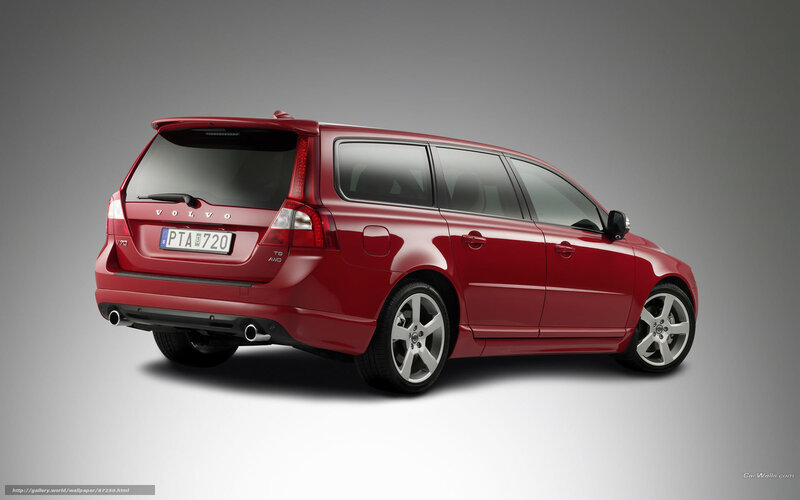 red volvo v70 station wagon