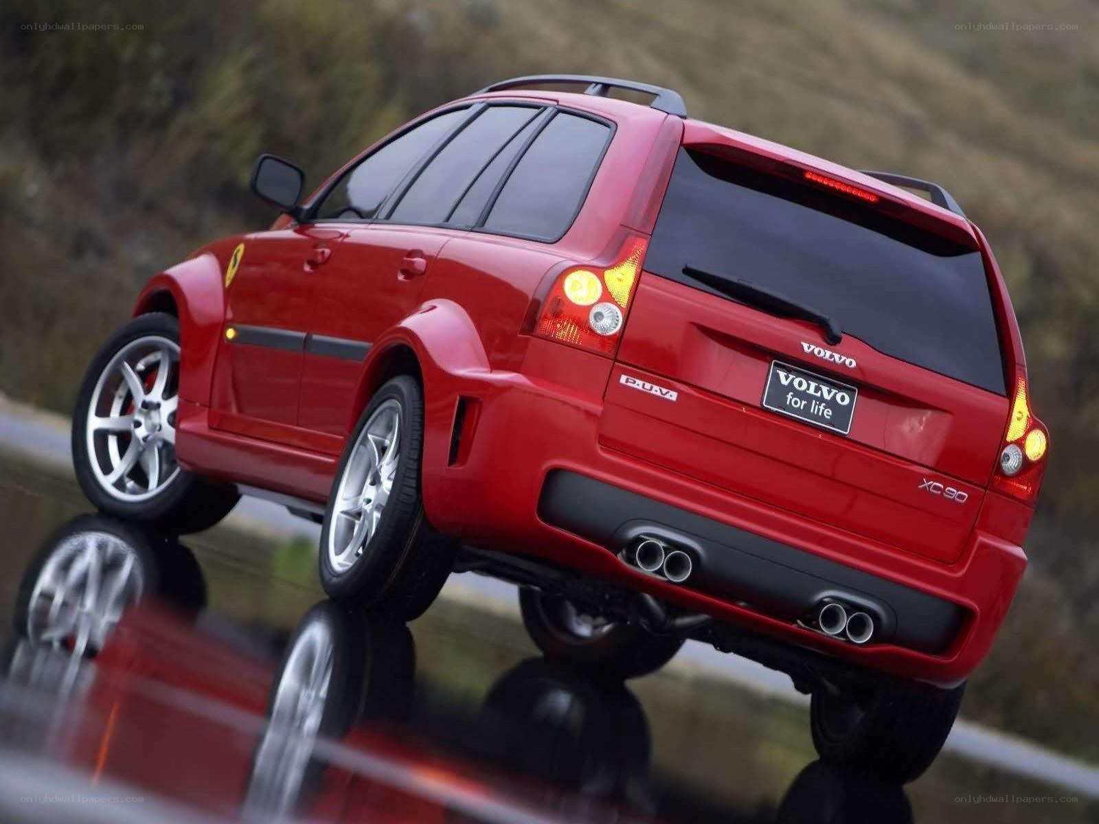 Red Volvo XC90 P.U.V.