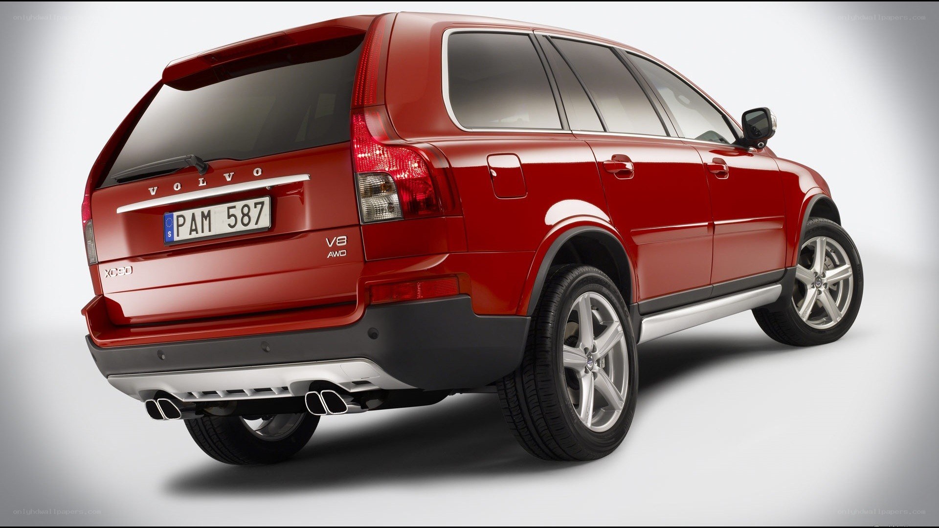 red volvo xc90 suv