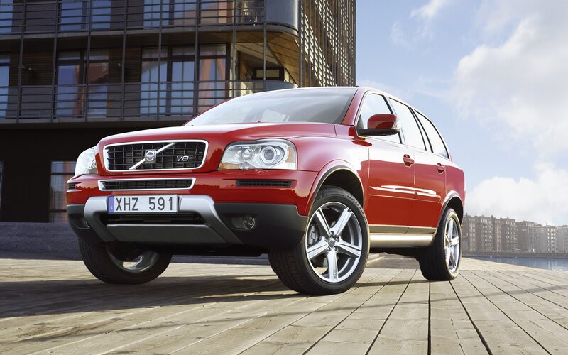 Red Volvo XC90 SUV