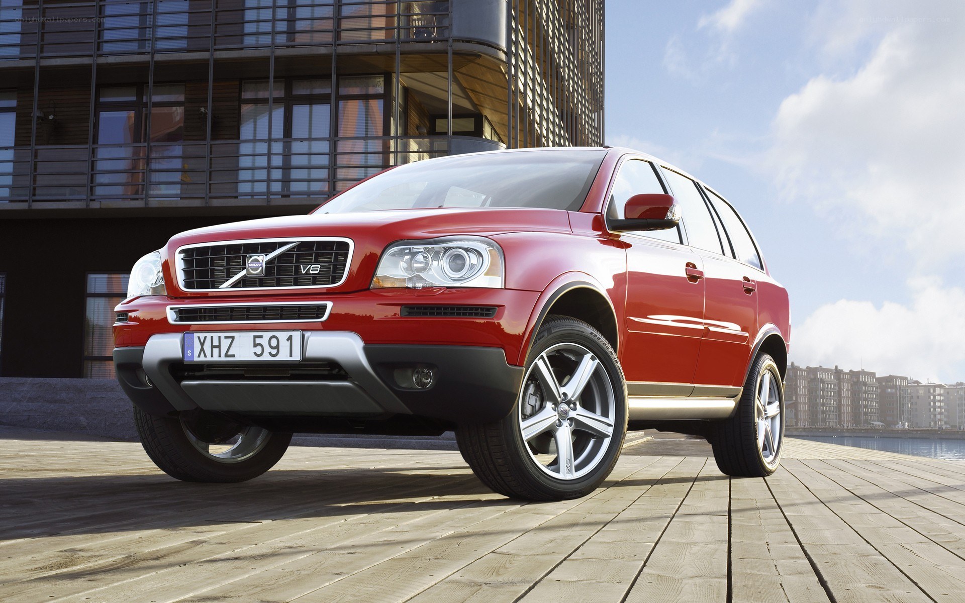 Red Volvo XC90 SUV