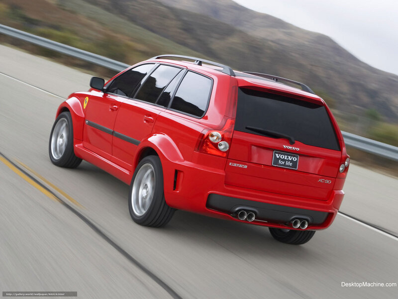 Red Volvo Xc90 Suv — Dynamic, Afternoon