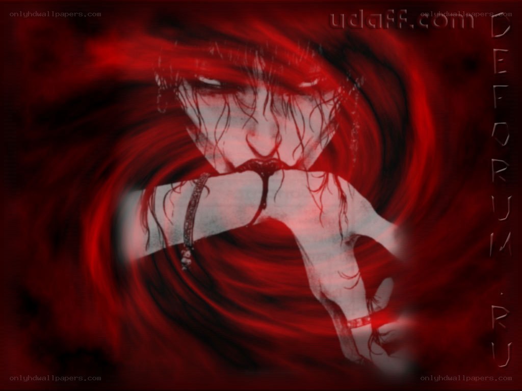 red vortex with figure