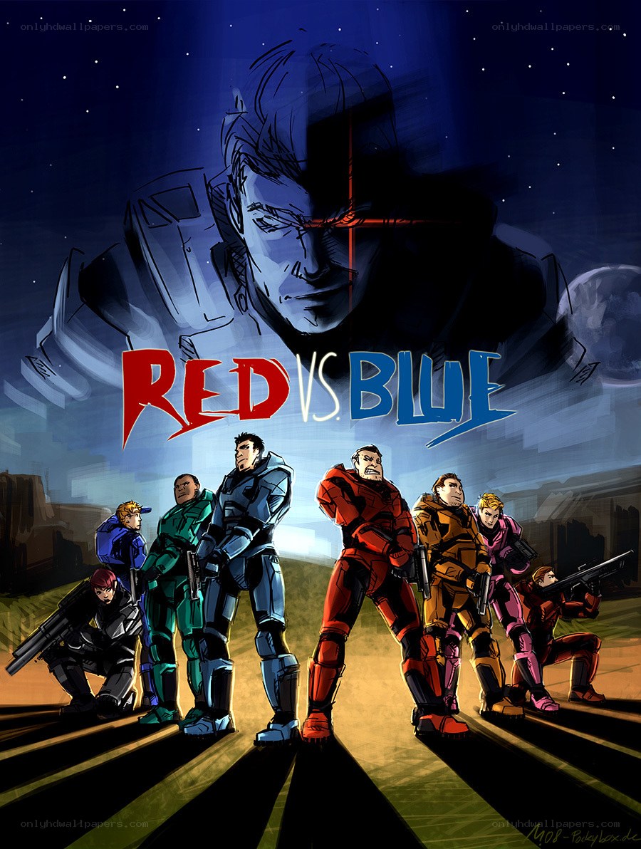Red vs Blue team poster