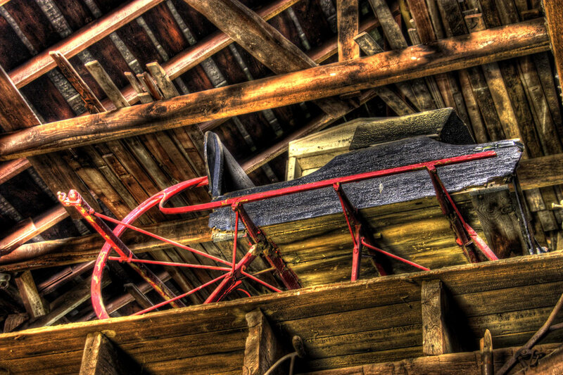 Red Wagon in Attic
