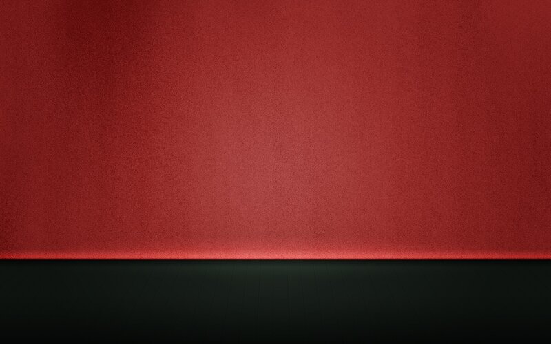 red wall and dark floor
