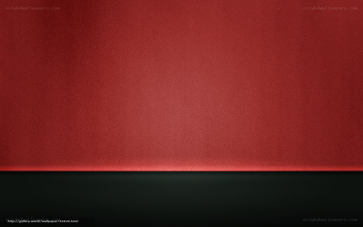 red wall and dark floor