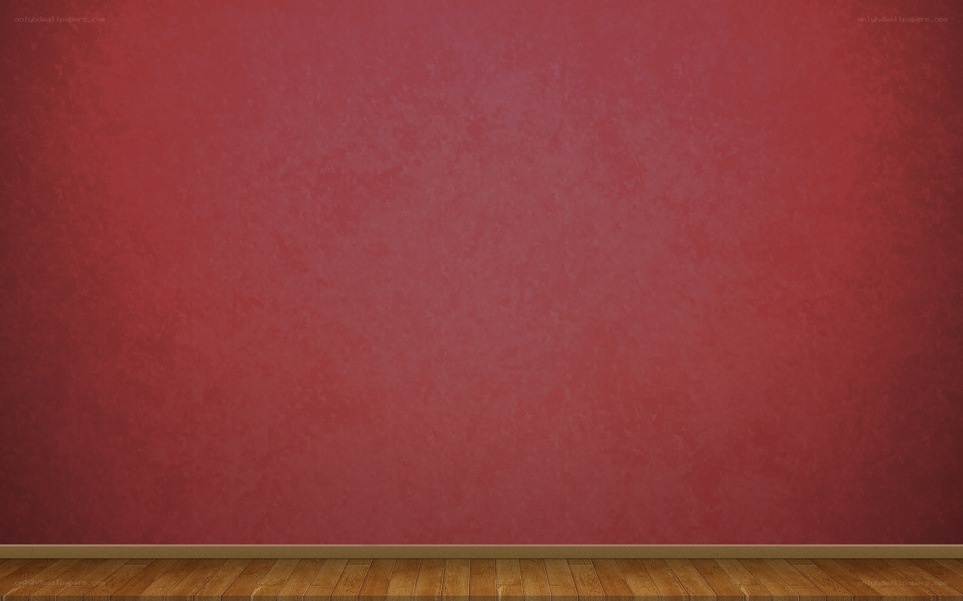 red wall and wooden floor