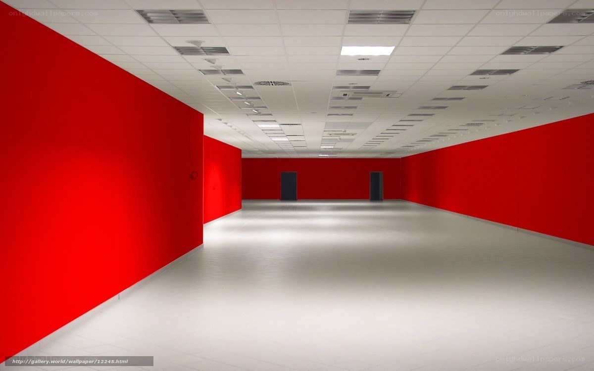 Red-walled gallery space