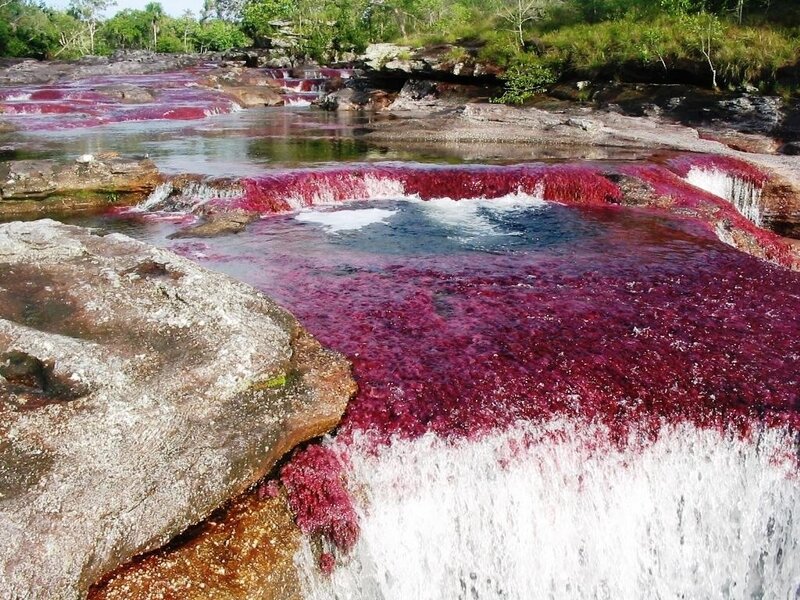 Red waterfalls in Brazil