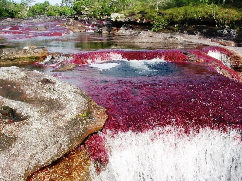 Red waterfalls in Brazil
