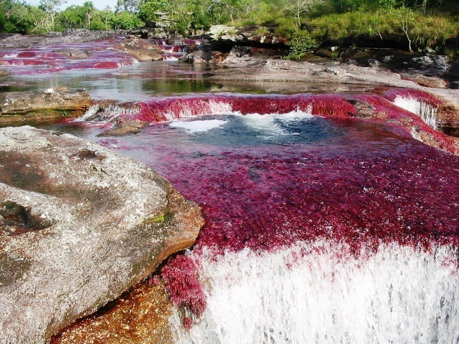 Red waterfalls in Brazil