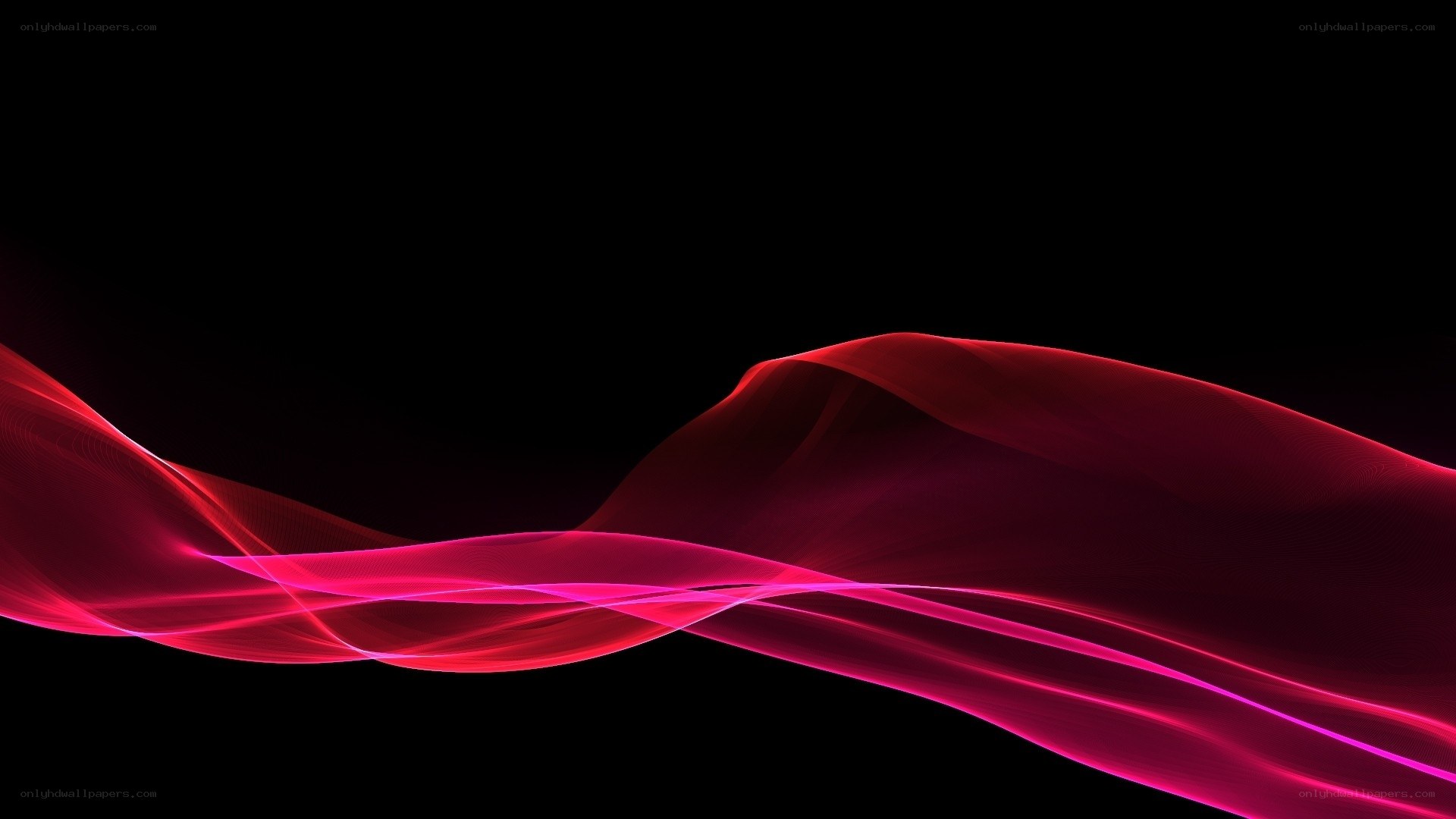 Red wave abstract background
