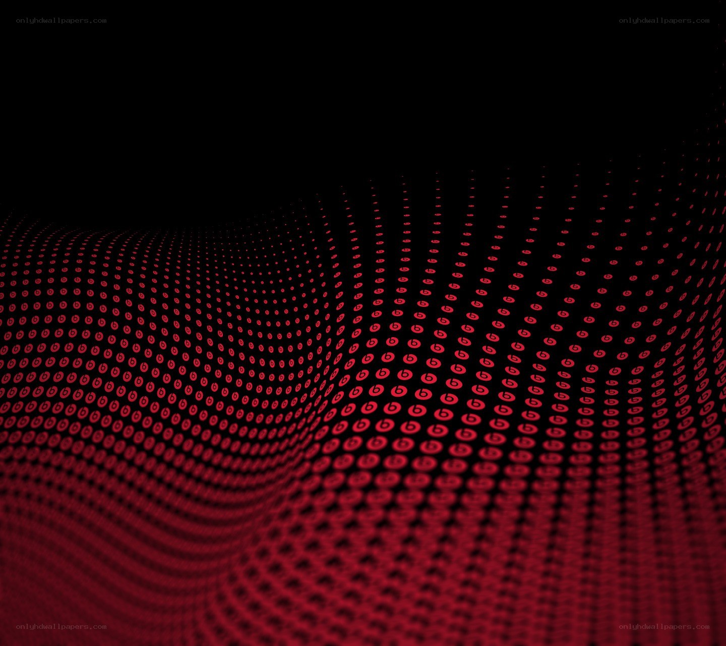 Red wave of logos