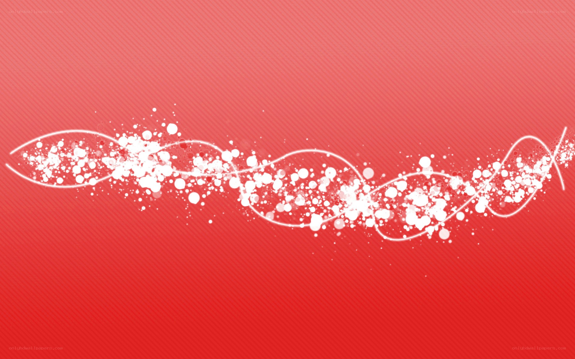 red wave with white particles
