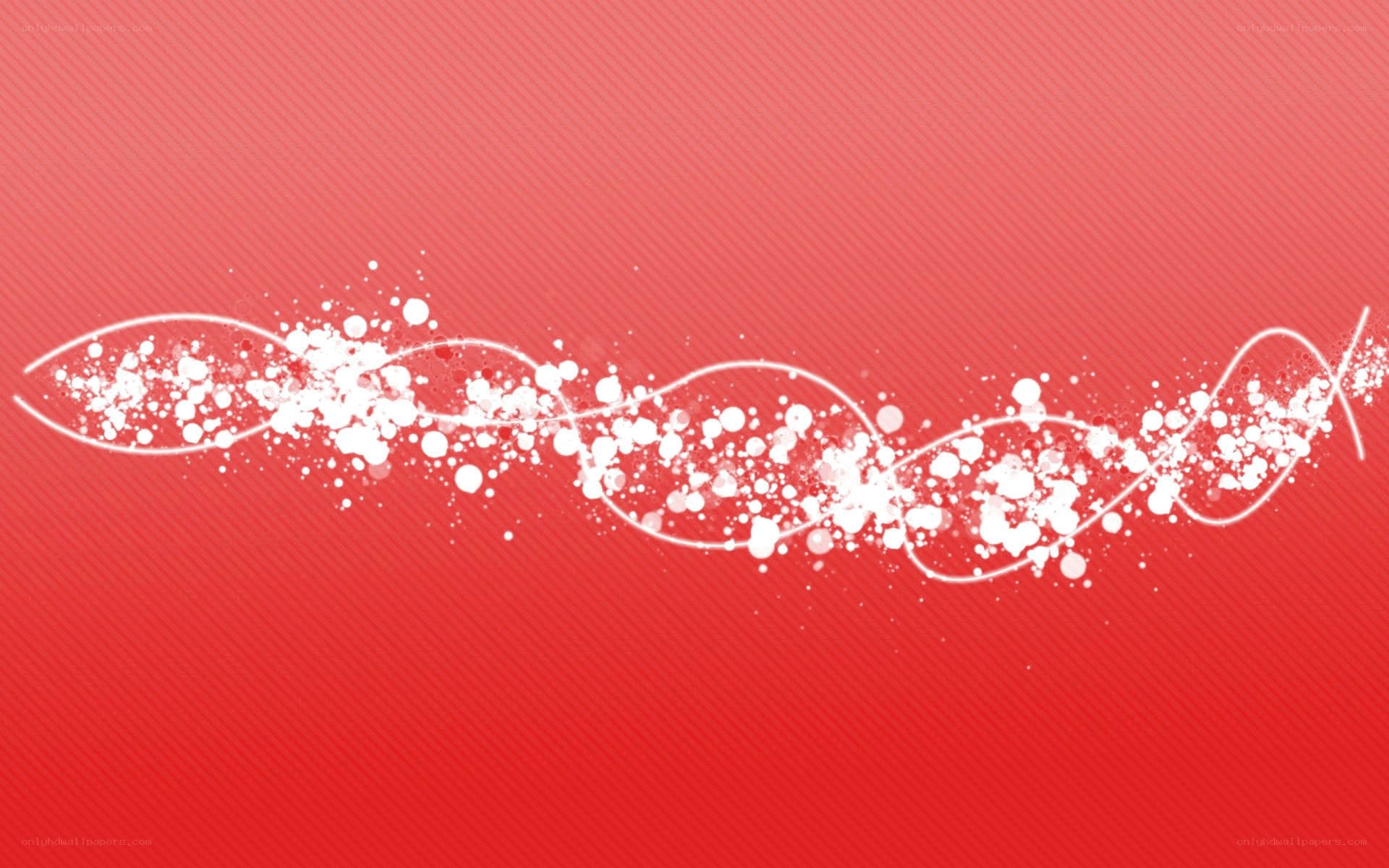 red wave with white particles