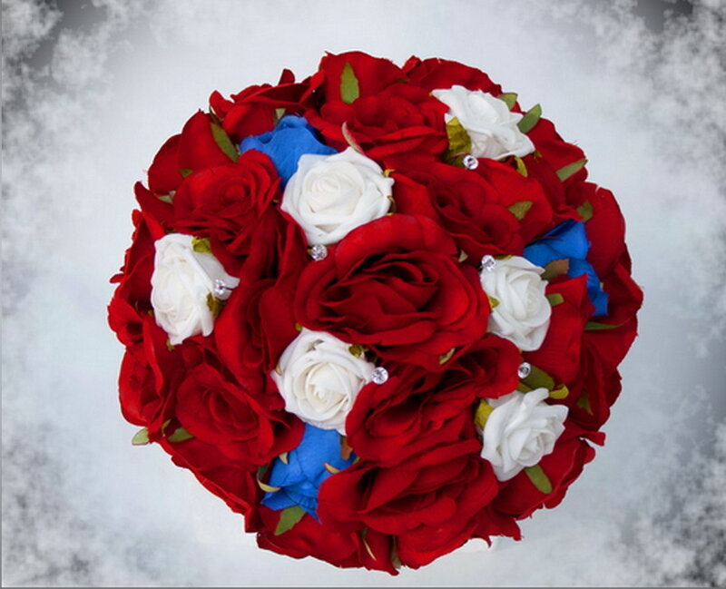 Red White and Blue Roses