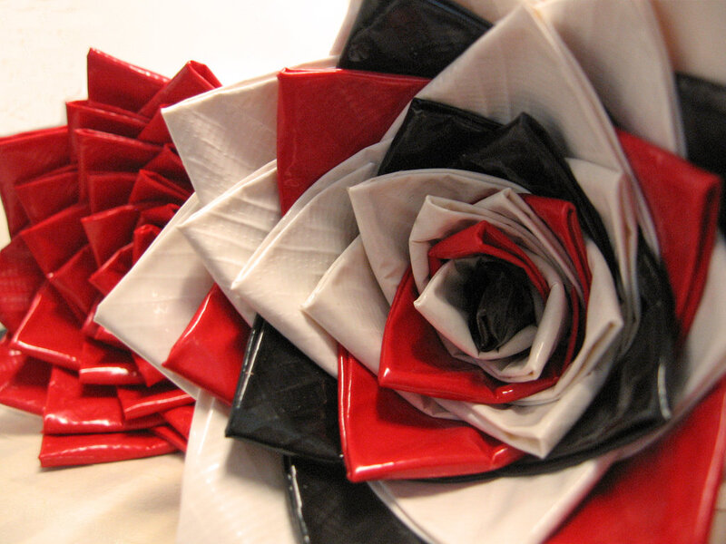 Red White Black Rose
