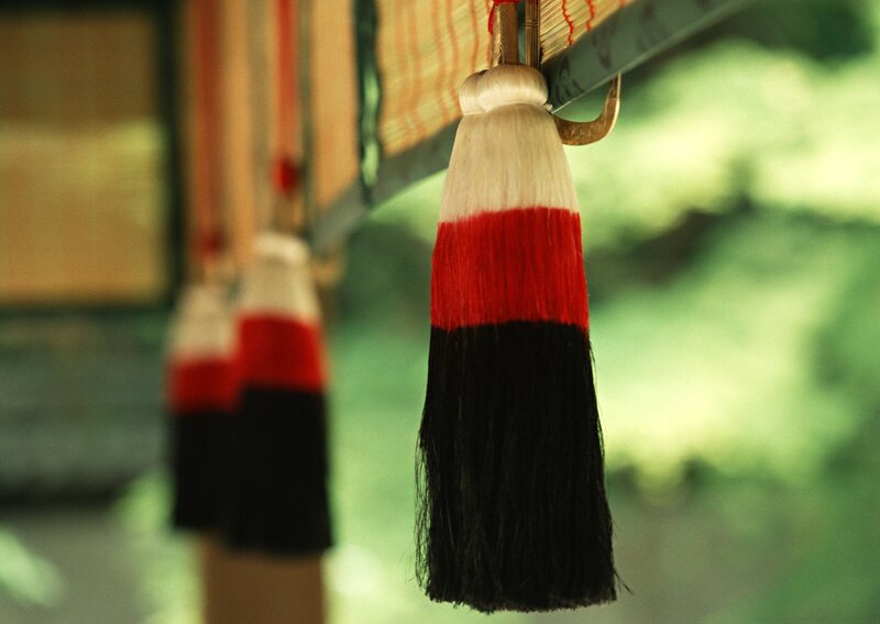 Red-white-black Tassels